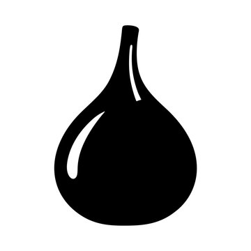 recommend clip art: fig fruit minimalist silhouette vector icon - for graphic design projects fig, Modern Artwork.