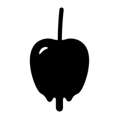 ice apple fruit minimalist silhouette vector icon - for graphic design projects ice apple, Modern Artwork.
