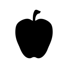 ice apple fruit minimalist silhouette vector icon - for graphic design projects ice apple, Modern Artwork.