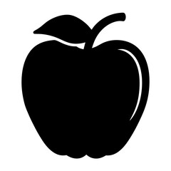 ice apple fruit minimalist silhouette vector icon - for graphic design projects ice apple, Modern Artwork.