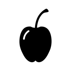 jujube fruit minimalist silhouette vector icon - for graphic design projects jujube, Modern Artwork.