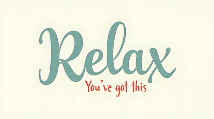 Obraz premium Relax, You’ve Got This – Empowered Peace
