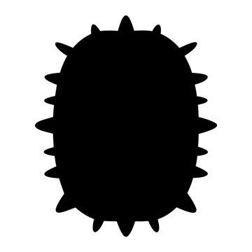 recommend clip art: kiwano horned melon fruit minimalist silhouette vector icon - for graphic design projects kiwano horned melon, Modern Artwork.