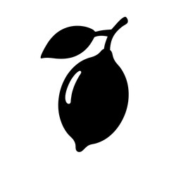 lemon fruit minimalist silhouette vector icon - for graphic design projects lemon, Modern Artwork.