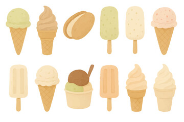 アイスクリームイラストセット