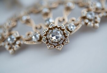 close up view of a fancy necklace
