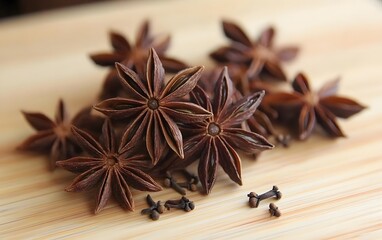 Star Anise Spice Closeup Aromatic Food Photography