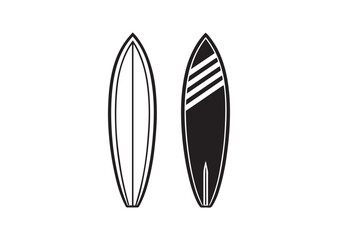 Surfboard silhouette vector