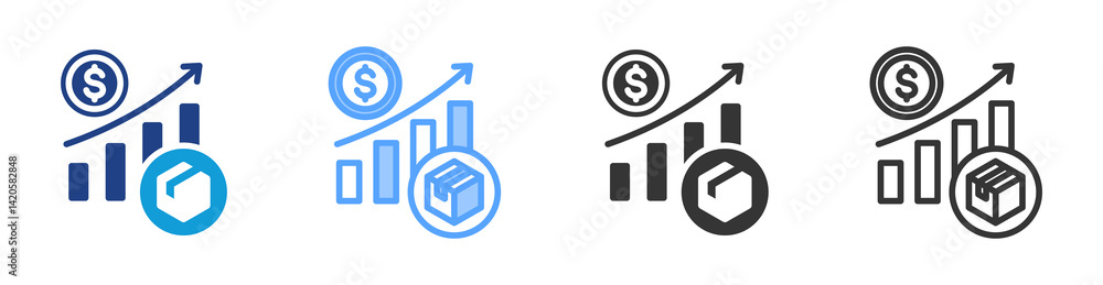 Poster sales icon set multiple style collection