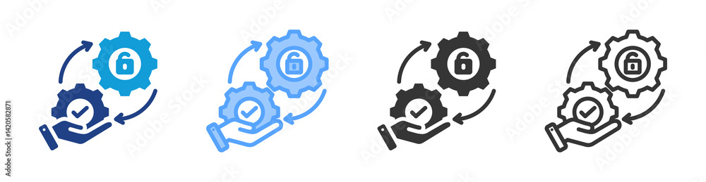 Poster Freemium icon set multiple style collection