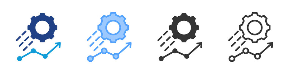 Obraz premium Business Transformation icon set multiple style collection