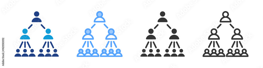 Poster mlm icon set multiple style collection