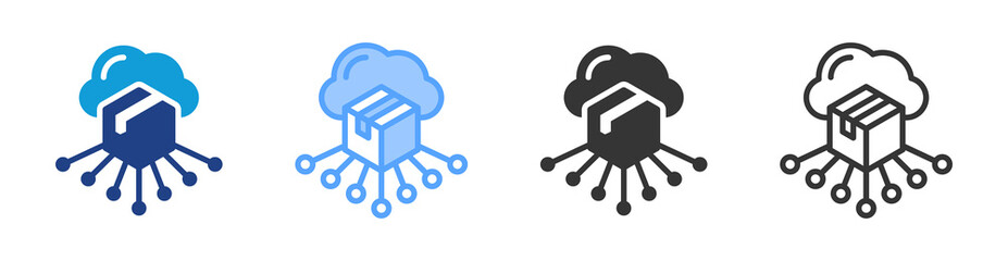 Digital Product icon set multiple style collection