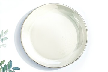 White Plate on White Background