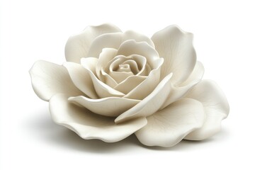 White Ceramic Rose Flower