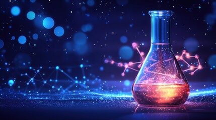 Glow Flask in Laboratory, Network Background