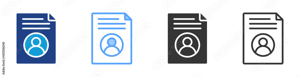 Poster Client icon set multiple style collection