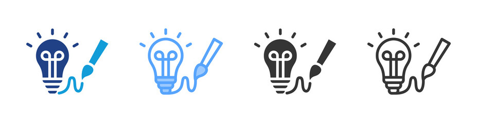 Art icon set multiple style collection