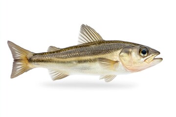 Isolated Fish with Fins and Tail