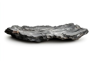 Dark Stone Slab on White Background