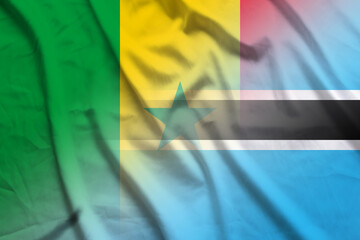 Senegal and Botswana official flag international relations BWA SEN © dmitriy