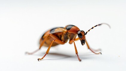 Close-up of a single insect on pure white background, sharp, nature