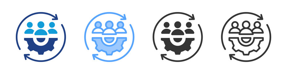 Customer Development icon set multiple style collection