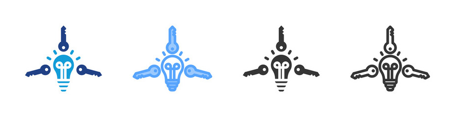 Key Idea icon set multiple style collection