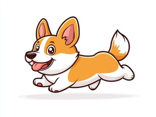 Obraz premium Cute running dog