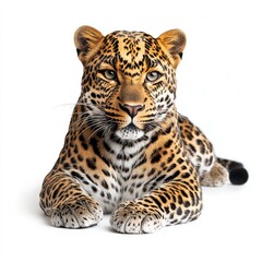 Magnificent Leopard: A Close-Up Portrait of a Majestic Big Cat in its Natural Habitat
