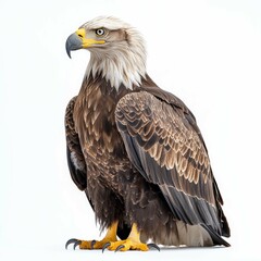 Majestic Bald Eagle: A Close-Up Portrait of a Powerful Bird of Prey in its Natural Habitat