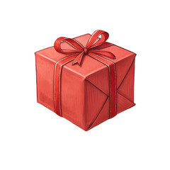 Red gift box png gift box png present box png red packaging png festive box png transparent background image