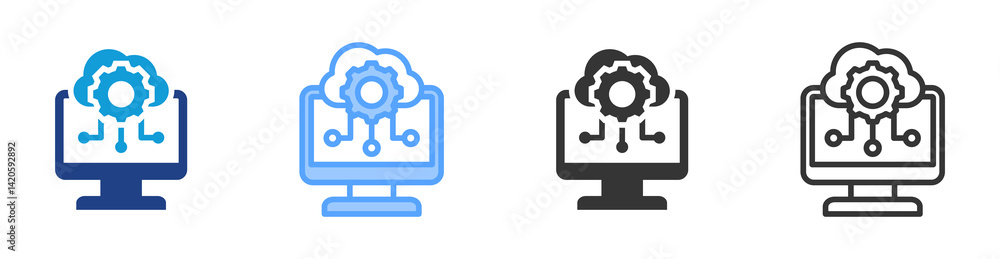 Poster Api icon set multiple style collection