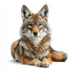 Fototapeta premium Majestic Coyote Portrait: Wild Canine in Close-Up