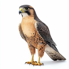 Fototapeta premium Majestic Falcon: A Stunning Wildlife Portrait. Discover the beauty and power of this magnificent bird of prey in its natural elegance.