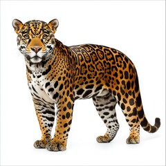 Obraz premium Majestic Jaguar: A Stunning Portrait of a Wild Cat in its Natural Habitat