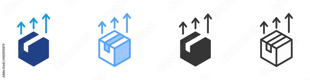 Poster product improvement icon set multiple style collection