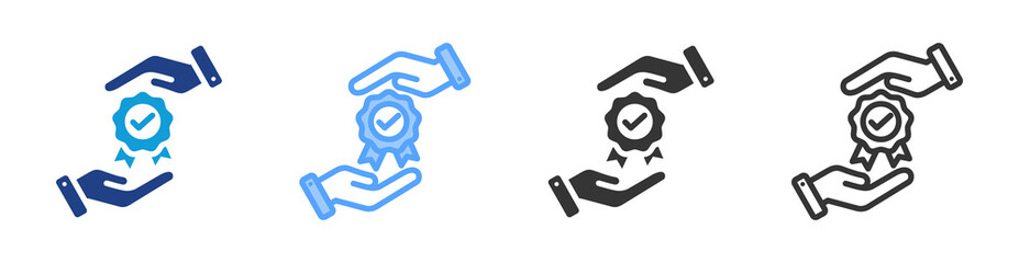 Quality Management icon set multiple style collection