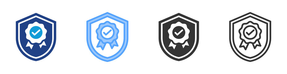 Quality Assurance icon set multiple style collection