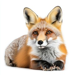 Fototapeta premium Majestic Red Fox: Stunning Close-up Portrait of a Wild Animal