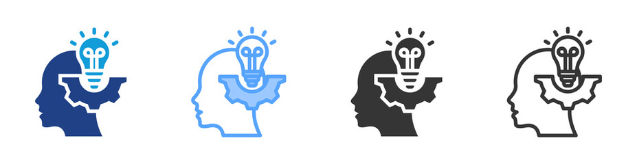 Expertise icon set multiple style collection