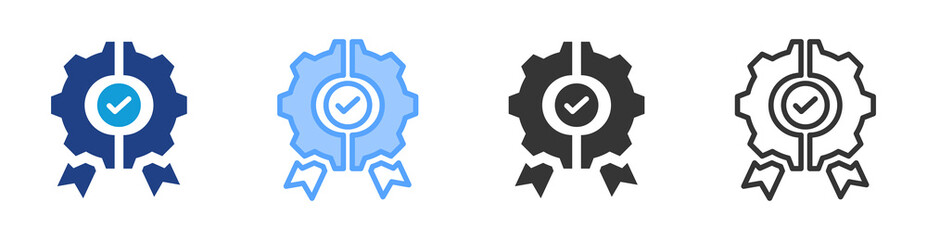 Quality Approach icon set multiple style collection