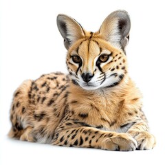Fototapeta premium Majestic Serval Cat: Wild African Predator Portrait