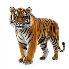 Naklejka premium Majestic Tiger: A Stunning Close-up of a Wild Cat in its Natural Habitat