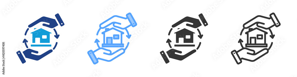 Poster Developer icon set multiple style collection