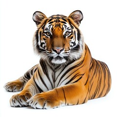 Fototapeta premium Majestic Tiger: A Stunning Close-up Portrait of a Wild Cat