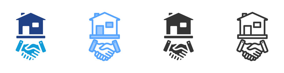 Deal icon set multiple style collection