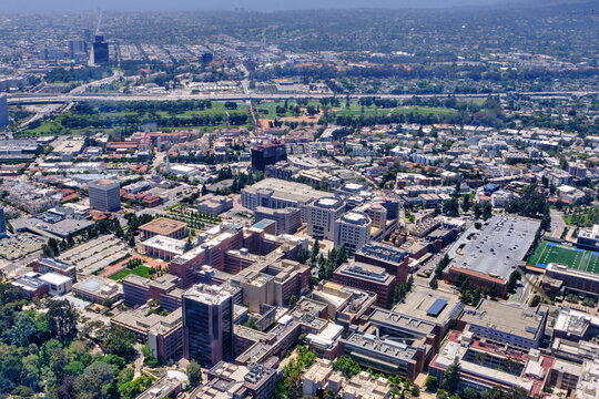 Aerial view of UCLA Medical Center Los Angeles