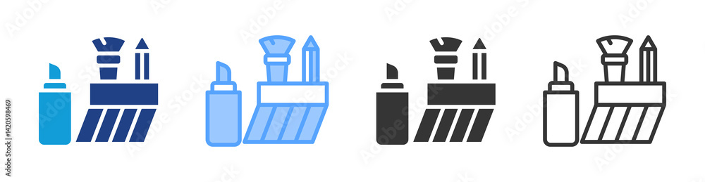 Poster Cosmetics icon set multiple style collection