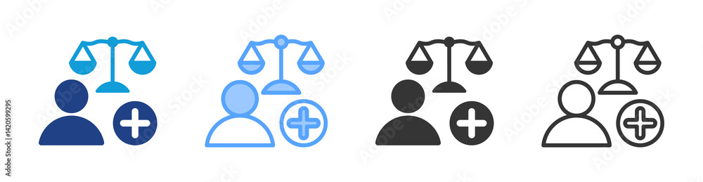 Aufkleber integrity icon set multiple style collection